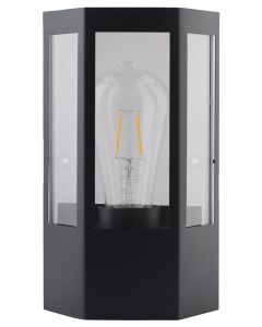 3282 Juba Outdoor Flush Wall Light in Black