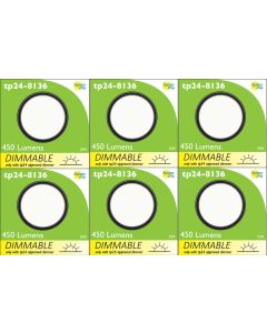 8136 G40 SMD 5W Round Frosted Dimmable 4000K (daylight) *6 Pack Bundle*