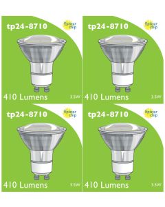 8710 LED 3.5W Clear Spot L1/GU10 Cap (2882 & 2880 Replacement) *4 Pack Bundle*