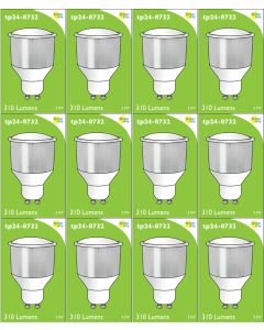 8732 LED 3.5W Cool White Opaque Spot L1/GU10 Cap (8722, 2886, 2884 & 2318 Replacement) 4000K *12 Pack Bundle*