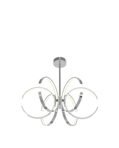 10066 Lexington 6 Arm Pendant with open circle lamp