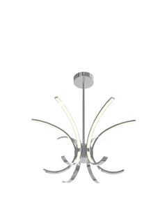 10126 Boulevard 6 Arm Pendant Asymmetric C Arms
