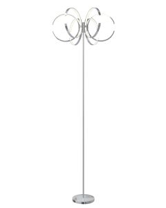 10069 Lexington 6 Arm Floor Lamp with open circle arms