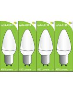 8159 L1 Clear 4W Candle Dimmable *4 Pack Bundle*