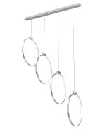 10195 Washington 4 Bar Suspension Pendant with Medium Circle Lamps