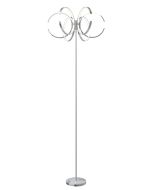 10069 Lexington 6 Arm Floor Lamp with open circle arms