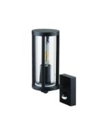 Aden Outdoor Wall Light in Black with PIR Sensor