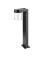 7753MP Ullswater solar light with metal post in Black