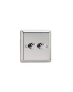 8112 Varilight Double Chrome dimmer switch 2 way 