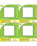 8142 Frosted Square G40 SMD LED Dimmable *4 Pack Bundle*