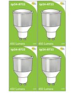 8722 LED 3.5W Opaque Spot L1/GU10 Cap (2886, 2884 & 2318 Replacement) *4 Pack Bundle*