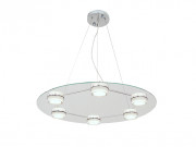 Notting Hill Suspension 6 Spot Plate in Clear Glass