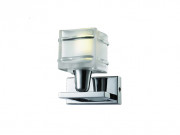 Acton Single Wall Bracket in Chrome with Decorative Glass Shade