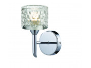 Finsbury Single Wall Light in Chrome with Glass Shade