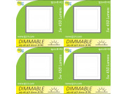 8142 Frosted Square G40 SMD LED Dimmable *4 Pack Bundle*
