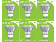 8710 LED 3.5W Clear Spot L1/GU10 Cap (2882 & 2880 Replacement) *6 Pack Bundle*