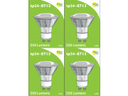 8713 LED 3.5W Clear Spot L1/GU10 Cap (2882 & 2880 Replacement) 4000K *4 Pack Bundle*
