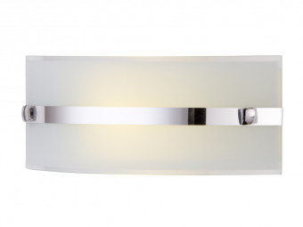 Bayswater Rectangular Flush Fitting in Frosted Glass with Chrome trim