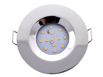 5702 G40 IP65 Chrome Fire Rated Downlight Including replaceable 8620 Light Bulb