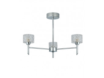 7143 Finsbury 3 Arm Pendant in Chrome with Glass Shades