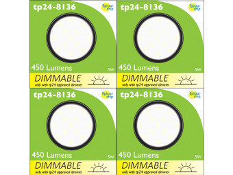 8136 G40 SMD 5W Round Frosted Dimmable 4000K (daylight) *4 Pack Bundle*