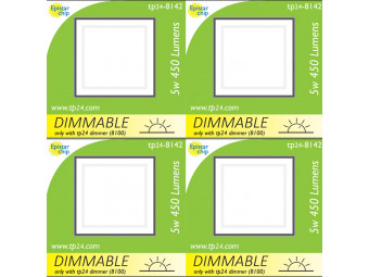 8142 Frosted Square G40 SMD LED Dimmable *4 Pack Bundle*