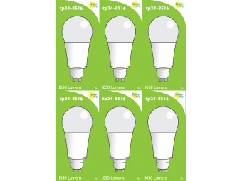 8516 LED 9W Frosted GLS L1/GU10 cap (2315 Replacement) 4000K *6 Pack Bundle*