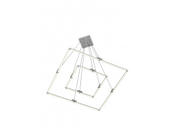 10408 Goodwin 4+4 Way Suspension Pendant with Square Lamps