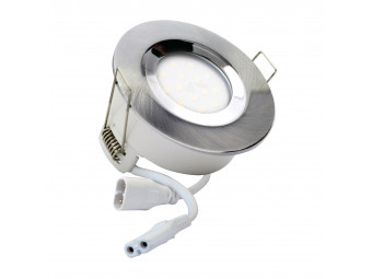 5743 G40 IP65 Downlight Satin Silver Inc 8132 5W Dimmable Lamp 