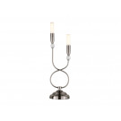 Dorchester Double Table Lamp in Satin Silver