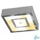 Beauvais Square Flush Fitting in Glass & Chrome