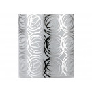 Kensington Wall Light in White Glass with Etched Silver Design