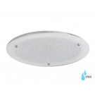 Barbican Round Small Flush Fitting in Etched White Glass