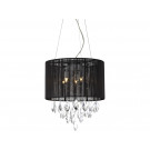 Sudbury Suspension Pendant with Black shade and Glass Crystals