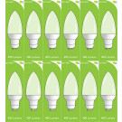 8034 4w L1/ GU10 Frosted LED Candle (4900, 2860 & 2310 Replacement) *12 Pack Bundle*