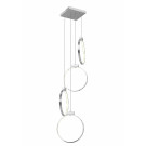 10164 Hudson 4 Plate Suspension Pendant with Small Circle Lamps