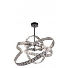 6126-G9 Archway 6 way Chrome Pendant with Crossing Crystal Rings