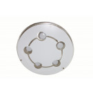 Debden Round 5 Spot Flush Plate in Satin Silver