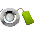 5772 G40 IP65 Downlight Earthed Model Satin Silver With Dimmable Lamp Inc 4000K Dimmable Daylight Lamp *6 Pack Bundle*