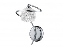 Arsenal Single Wall Bracket in Chrome with Glass Shade
