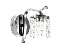 Caledonian Single Wall Light in Chrome with Crystals