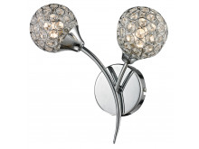 Gloucester Double Wall Light in Chrome with Decorative crystal Shades