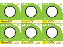 8132 Frosted Round G40 LED Dimmable 3000K (Warm White) *6 Pack Bundle*